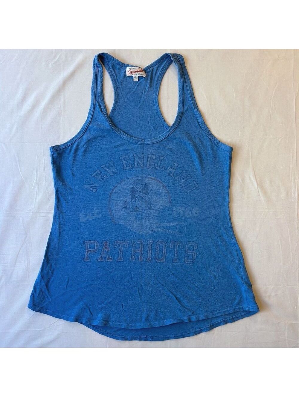 Junk Food New England Patriots Throwback Racerback Tank Top Women's Size L MIUSA